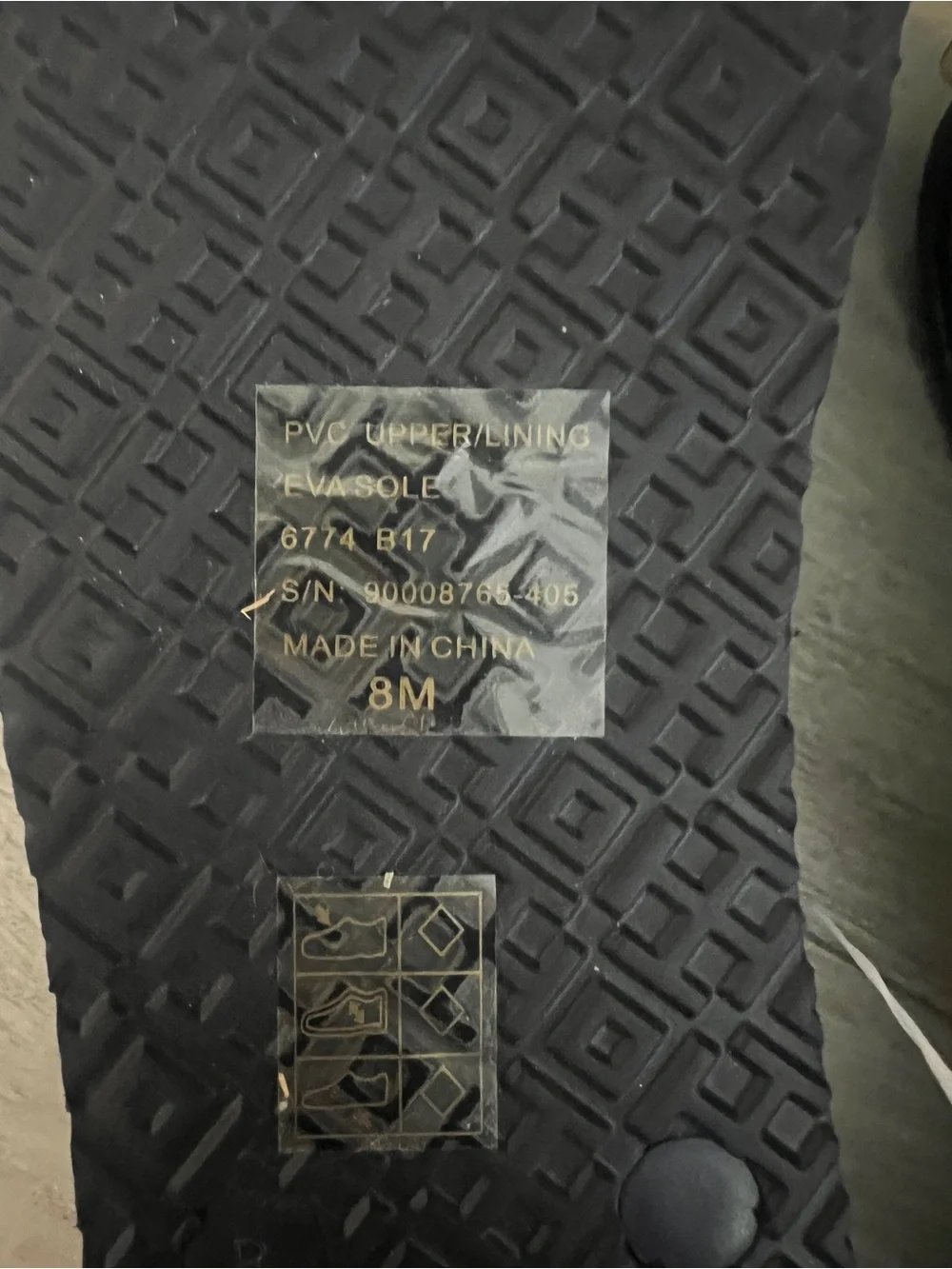 Tory Burch Black Flip Flops with Gold Logo Detail